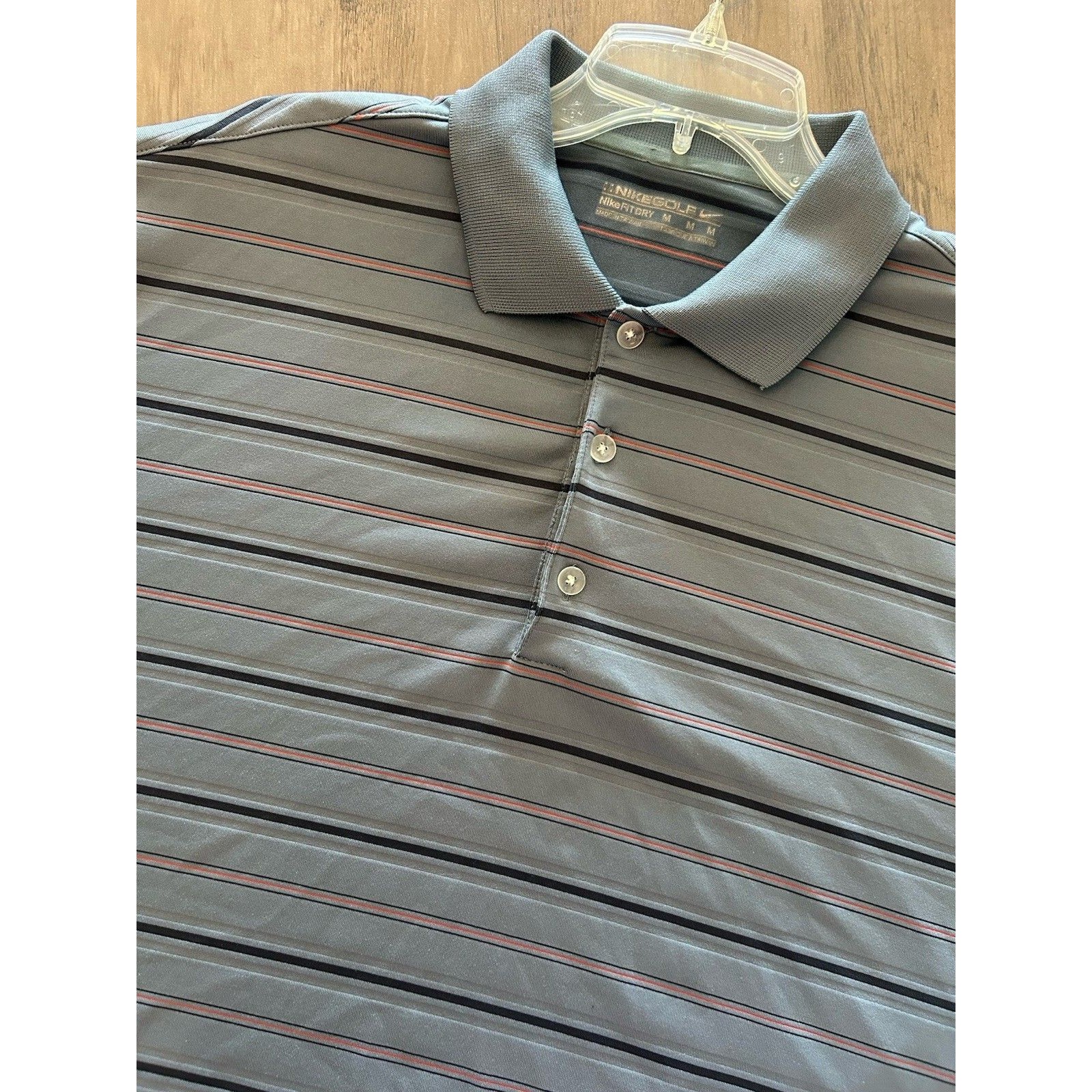 Nike Polo Shirt Mens Size M Blue Short Sleeve Stones River Golf Embroidered